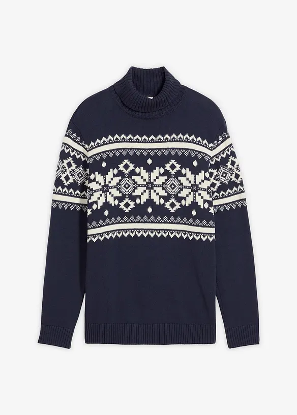 Genser med tradisjonelt mønster av 100% bomull, bonprix