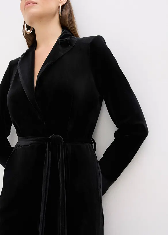 Jersey-jumpsuit av lett fløyel, bonprix