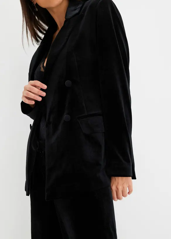 Blazer i myk fløyel, bonprix