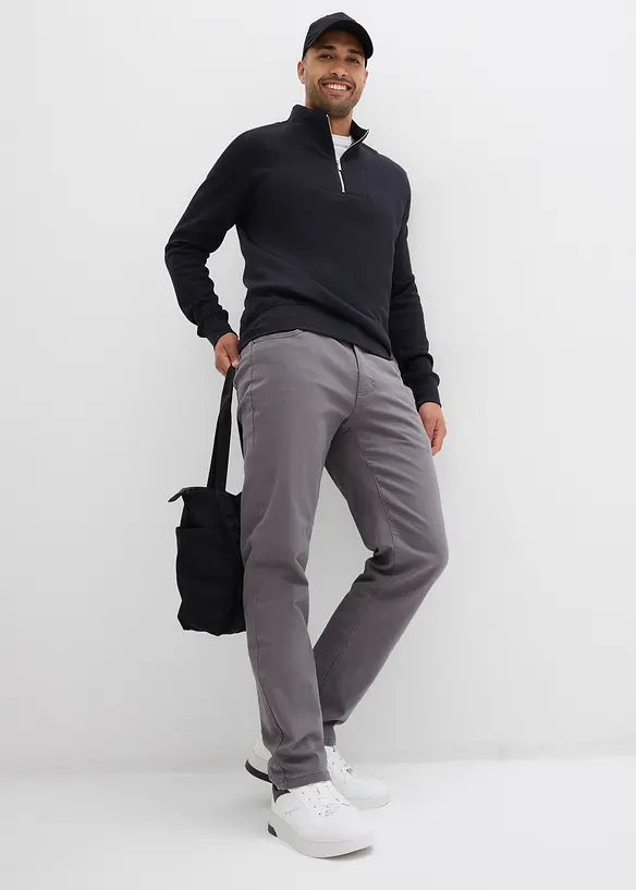 Regular Fit-bukse i varmende materiale med stretch, Straight, bonprix