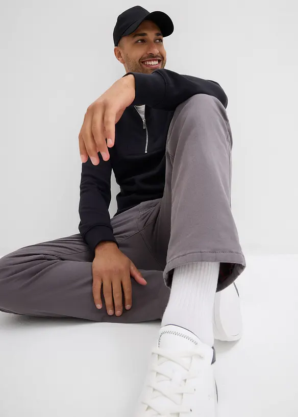 Regular Fit-bukse i varmende materiale med stretch, Straight, bonprix