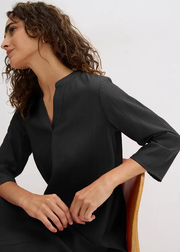 Tunikakjole i lett viskosemiks med struktureffekt, bonprix