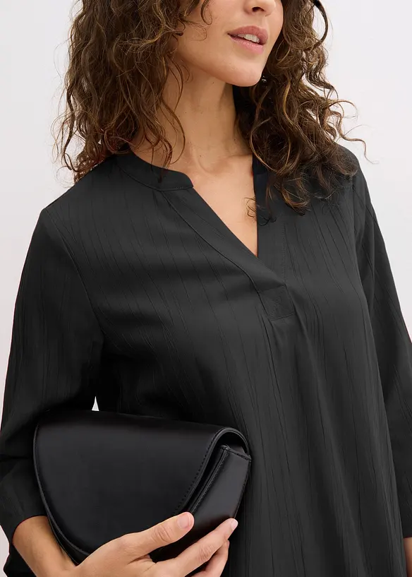 Tunikakjole i lett viskosemiks med struktureffekt, bonprix