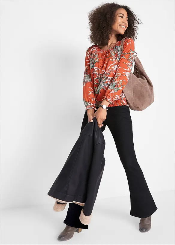 Jakke i imitert skinn, fôret, bonprix