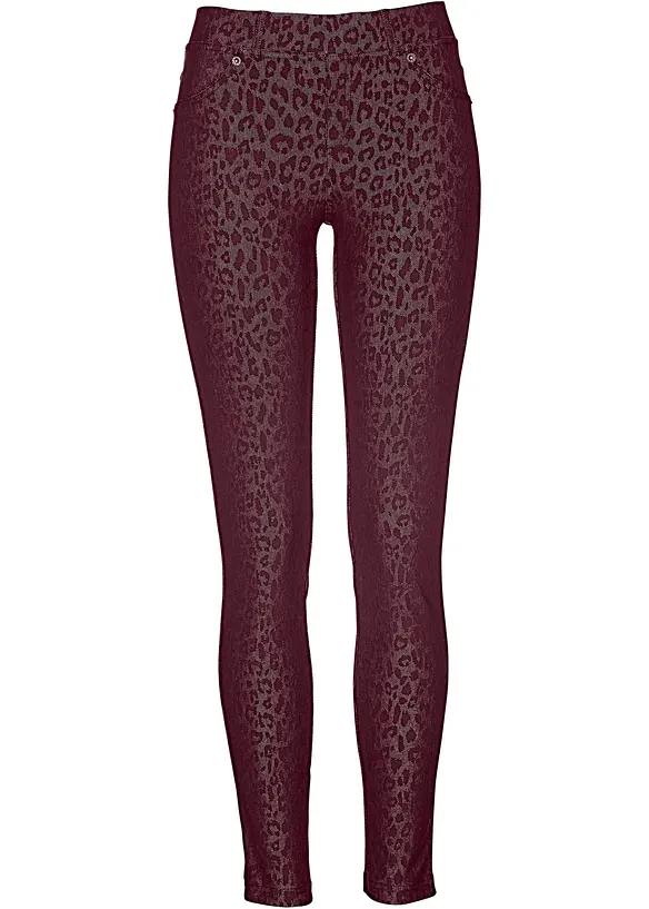 Jeggings med leopardmønster, bonprix