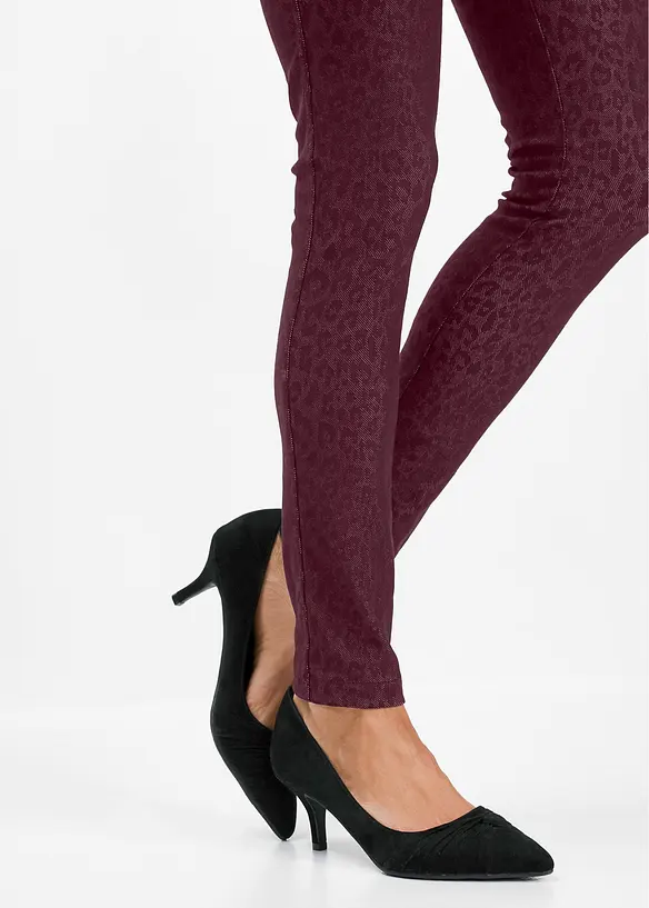 Jeggings med leopardmønster, bonprix