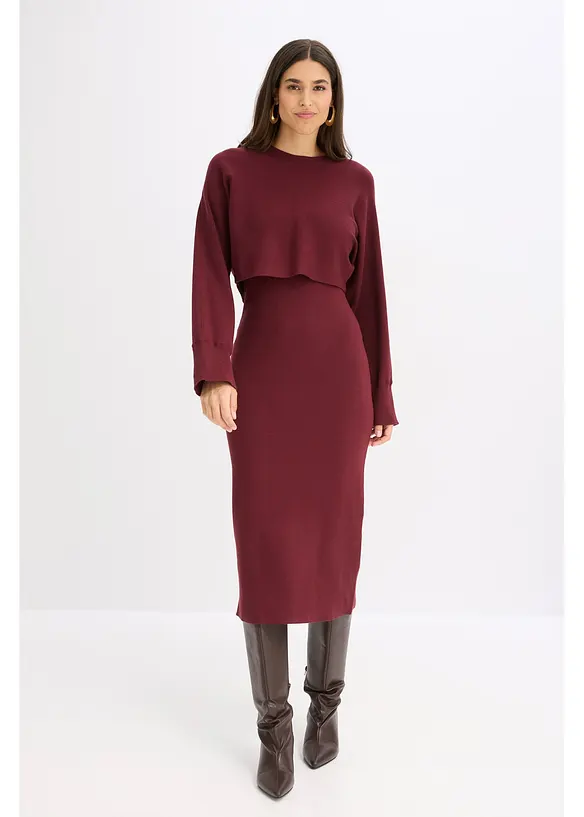 Strikket kjolesett (2-delt sett), bonprix