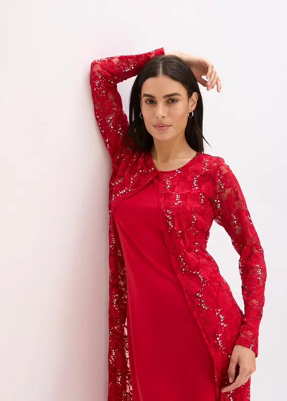 Kjole med blonder (2-delt sett), bonprix