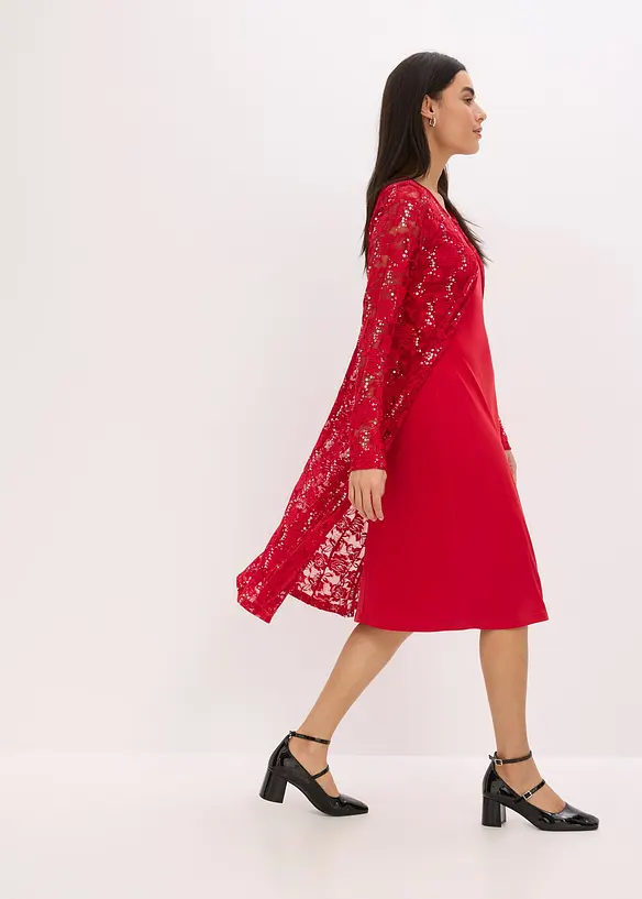 Kjole med blonder (2-delt sett), bonprix