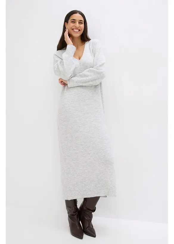 Legglang, oversized og strikket kjole, bonprix