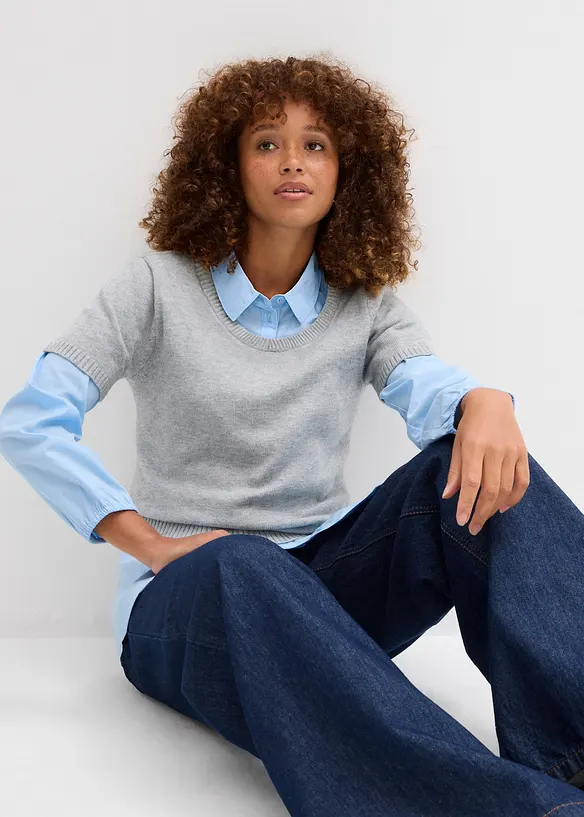 Kortermet genser, bonprix