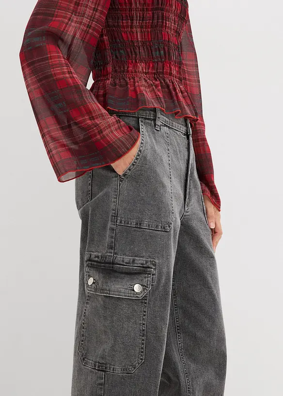 Cargo-jeans, High Waist, bonprix