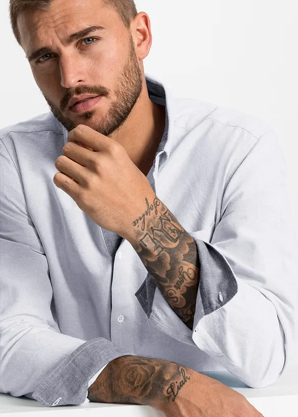 Langermet Oxford-skjorte i 100% bomull, Regular Fit, bonprix
