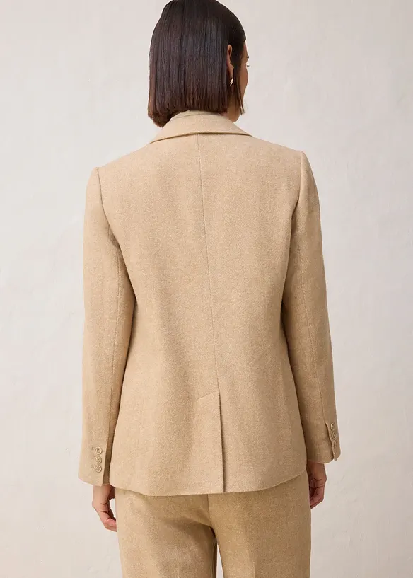 Ullblazer med fiskebensmønster, bonprix