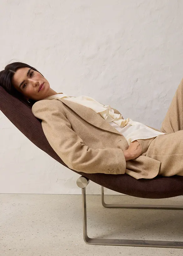 Ullblazer med fiskebensmønster, bonprix