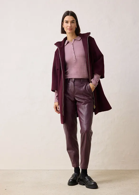 Poloskjorte med ullandel, bonprix