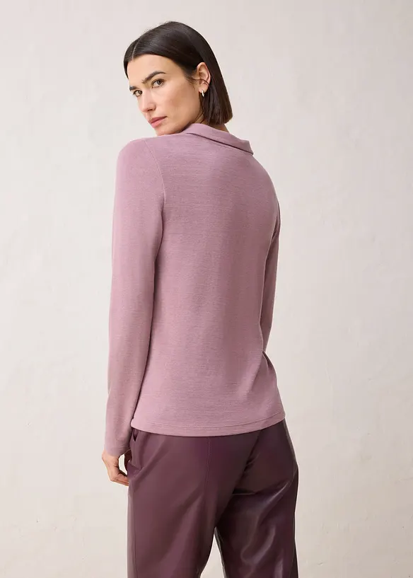 Poloskjorte med ullandel, bonprix