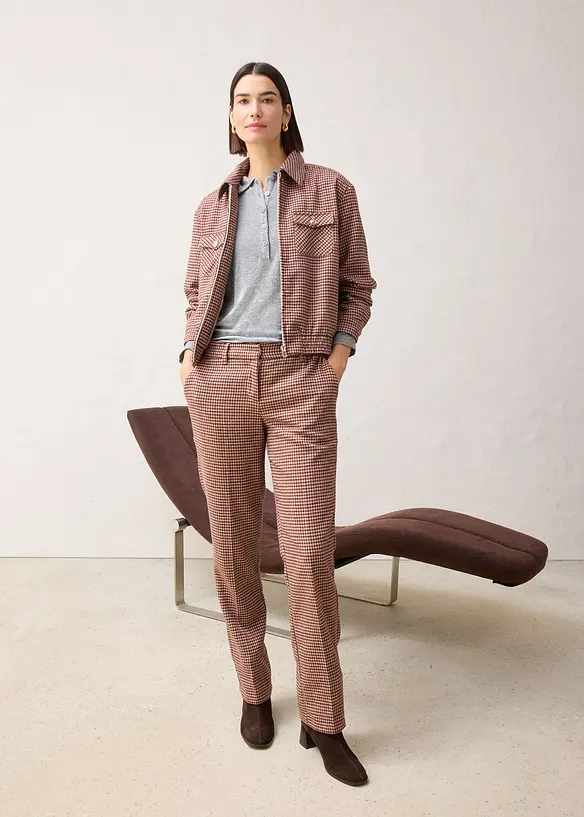 Poloskjorte med ullandel, bonprix