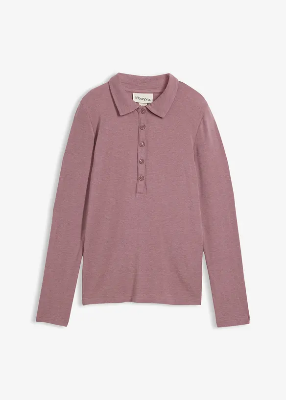 Poloskjorte med ullandel, bonprix