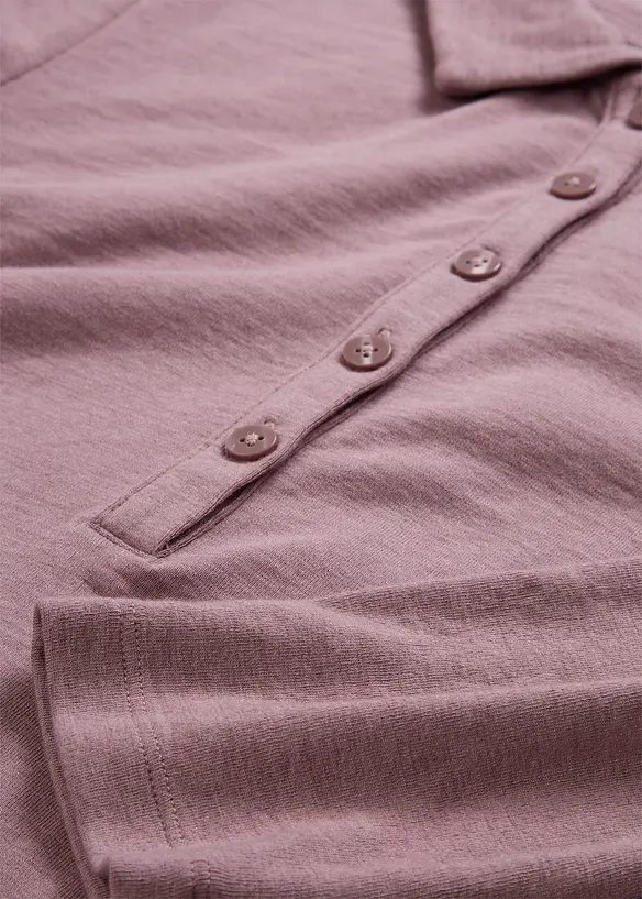 Poloskjorte med ullandel, bonprix