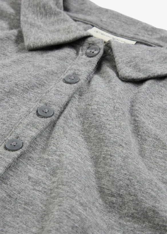 Poloskjorte med ullandel, bonprix