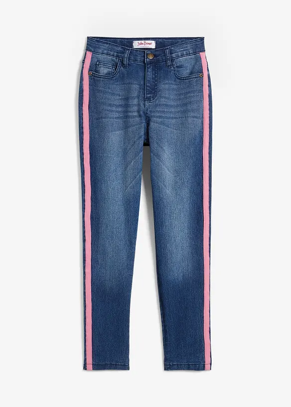 Termojeans med jerseyfôr, Mid Waist, bonprix