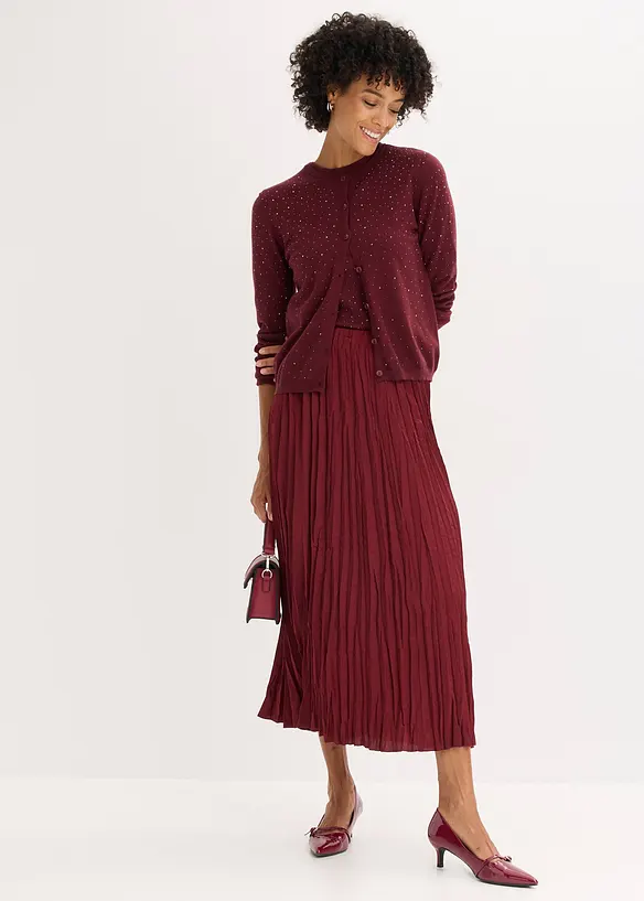 Cardigan med strass, bonprix