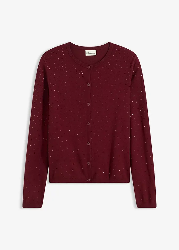 Cardigan med strass, bonprix