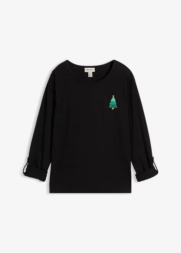 Langermet topp i 100% økologisk bomull, bonprix