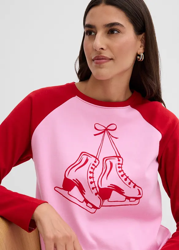 Raglangenser i 100% økologisk bomull, bonprix