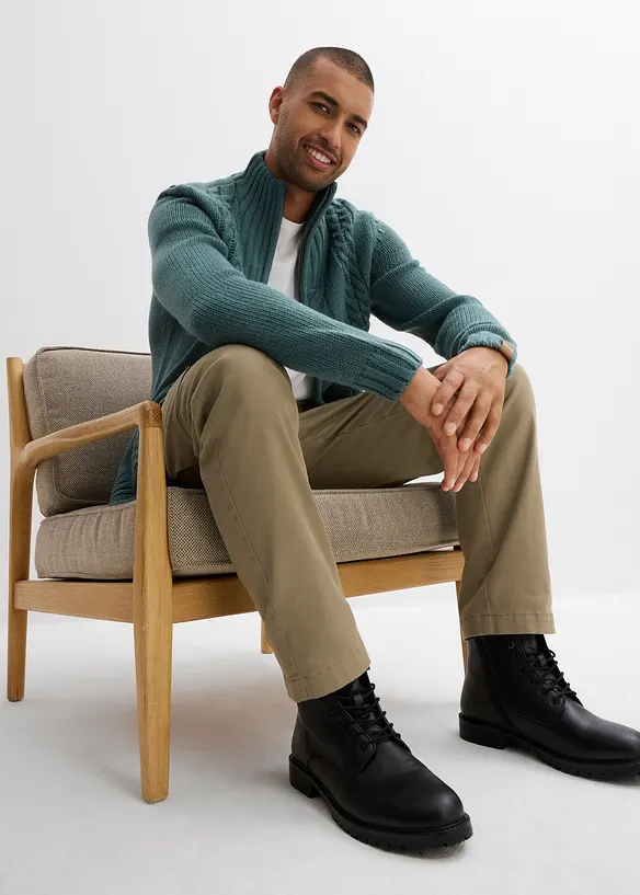 Kabelstrikket cardigan, bonprix