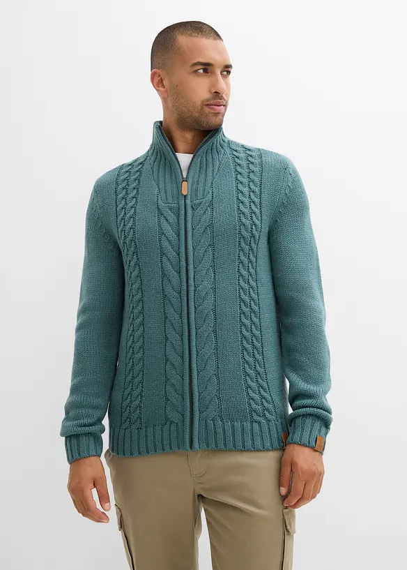 Kabelstrikket cardigan, bonprix