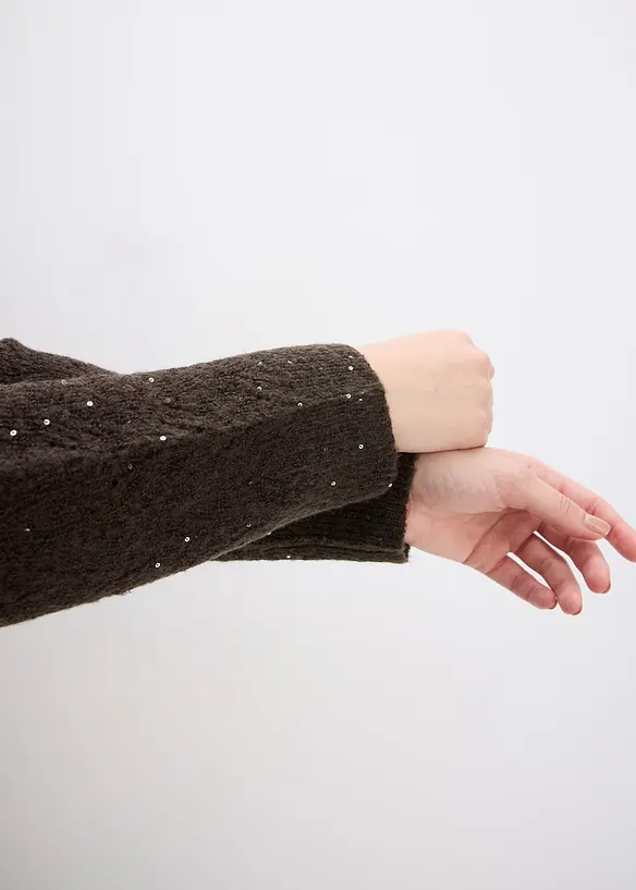 Cardigan med hullmønster, bonprix