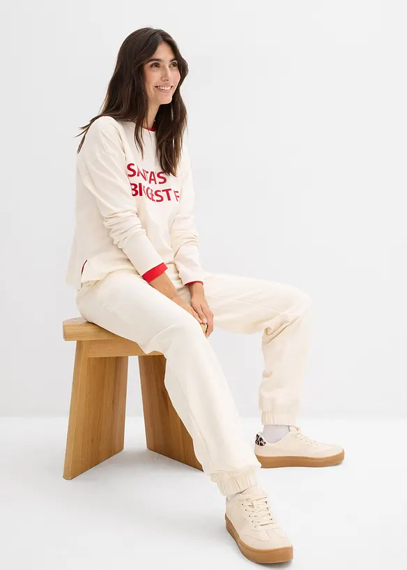 Joggebukse i 100% bomull, bonprix