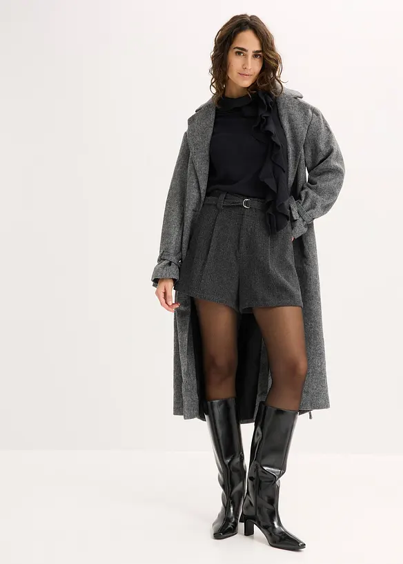 Finstrikket genser i lett viskosemiks, bonprix