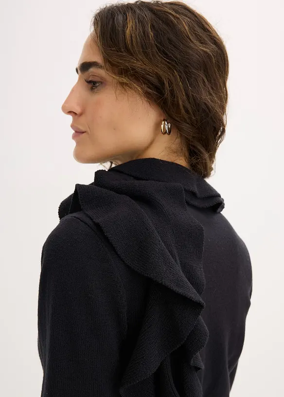 Finstrikket genser i lett viskosemiks, bonprix