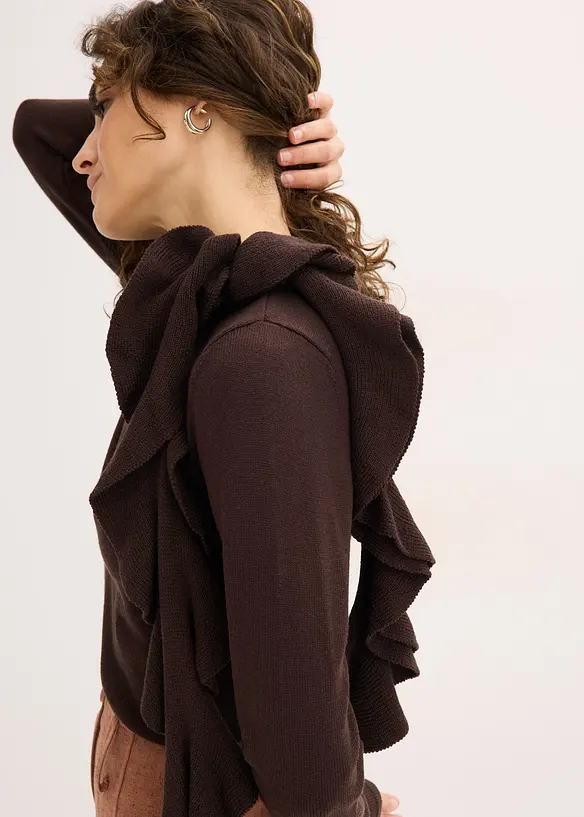 Finstrikket genser i lett viskosemiks, bonprix