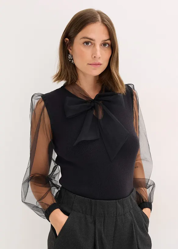 Genser i lett viskosemiks, bonprix