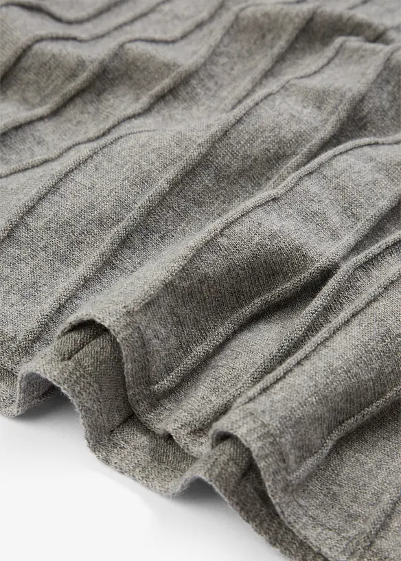 Strikket skjørt med merinoull, bonprix