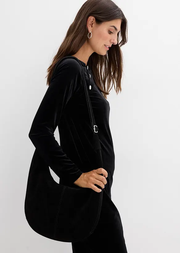 Festlig 2-i-1-mamma- og ammekjole av myk fløyel, bonprix