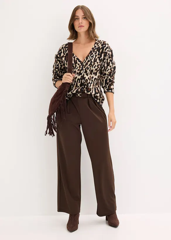 Jacquard strikkejakke, bonprix