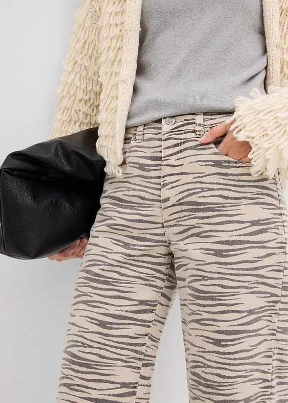 Twillbukse i elastisk bomullsmiks, bonprix