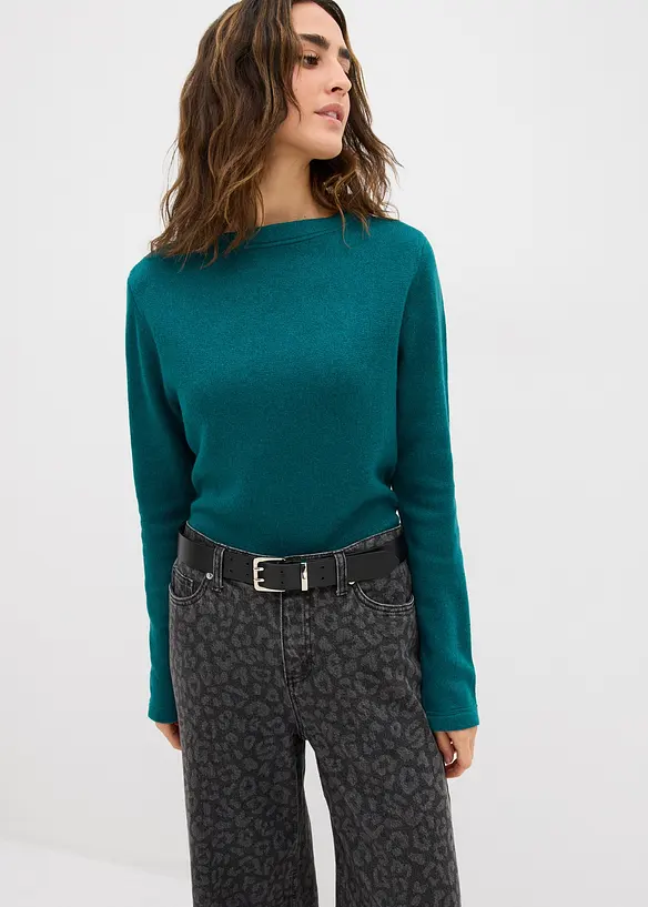 Figurnær, strikket topp, bonprix