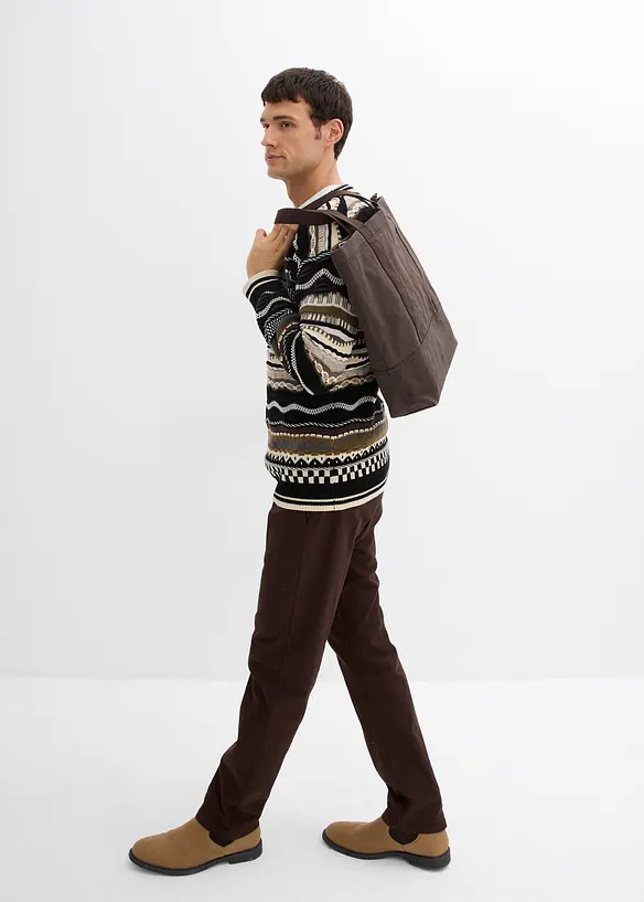 Grovstrikket genser i 100% bomull, bonprix