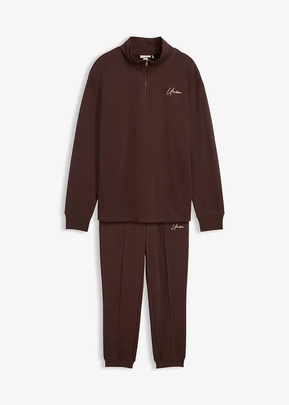 Joggedress i 100% bomull, Loose Fit (2-delt sett), bonprix