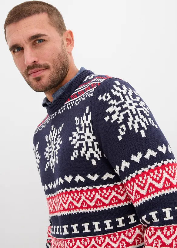 Genser med koftemønster, bonprix