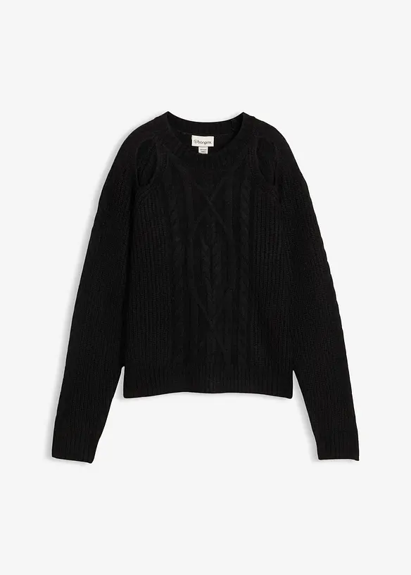 Kabelstrikket genser, bonprix