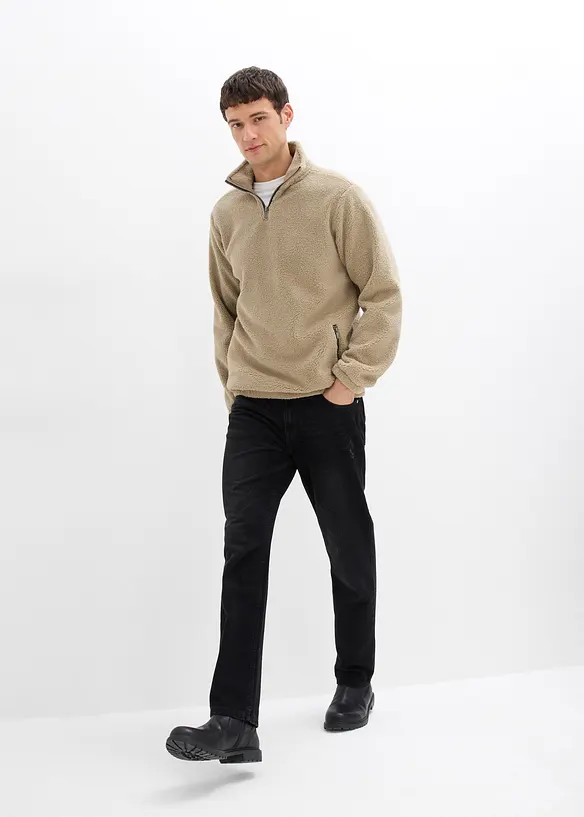 Fleecegenser i pilé, bonprix