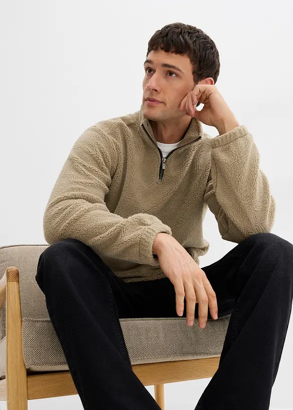 Fleecegenser i pilé, bonprix