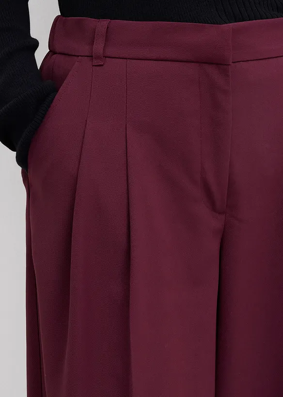 Bukse med legg, komfortlinning og splitt, bonprix